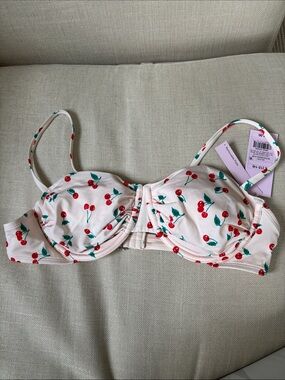 wild fable Pink Cherry Print Underwire Bikini Top NWT